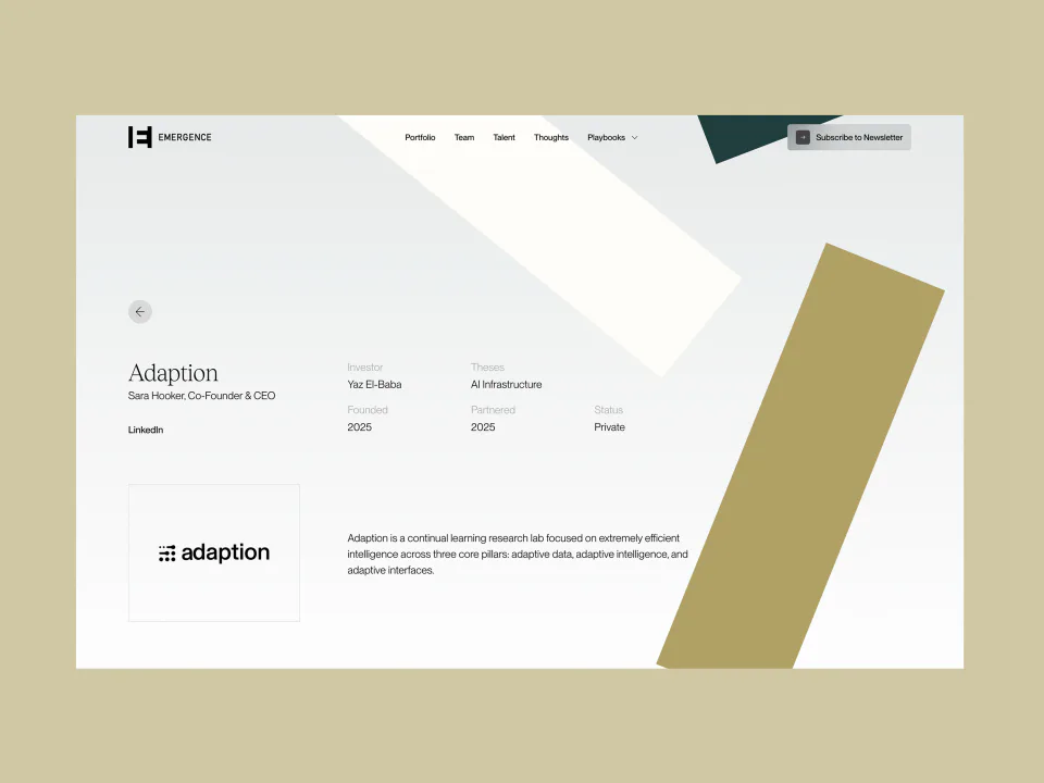 Emergence Capital — project screenshot